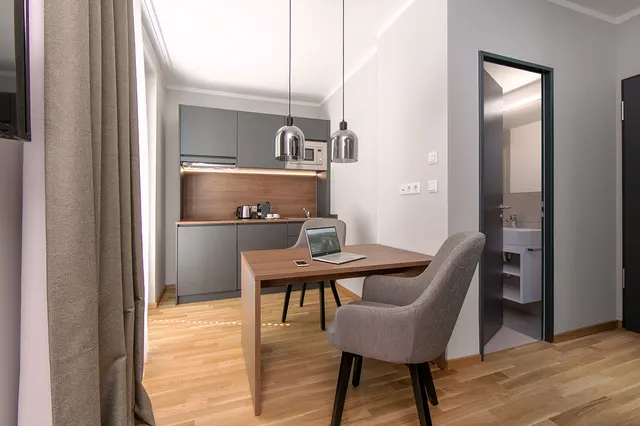 Kitchen and table